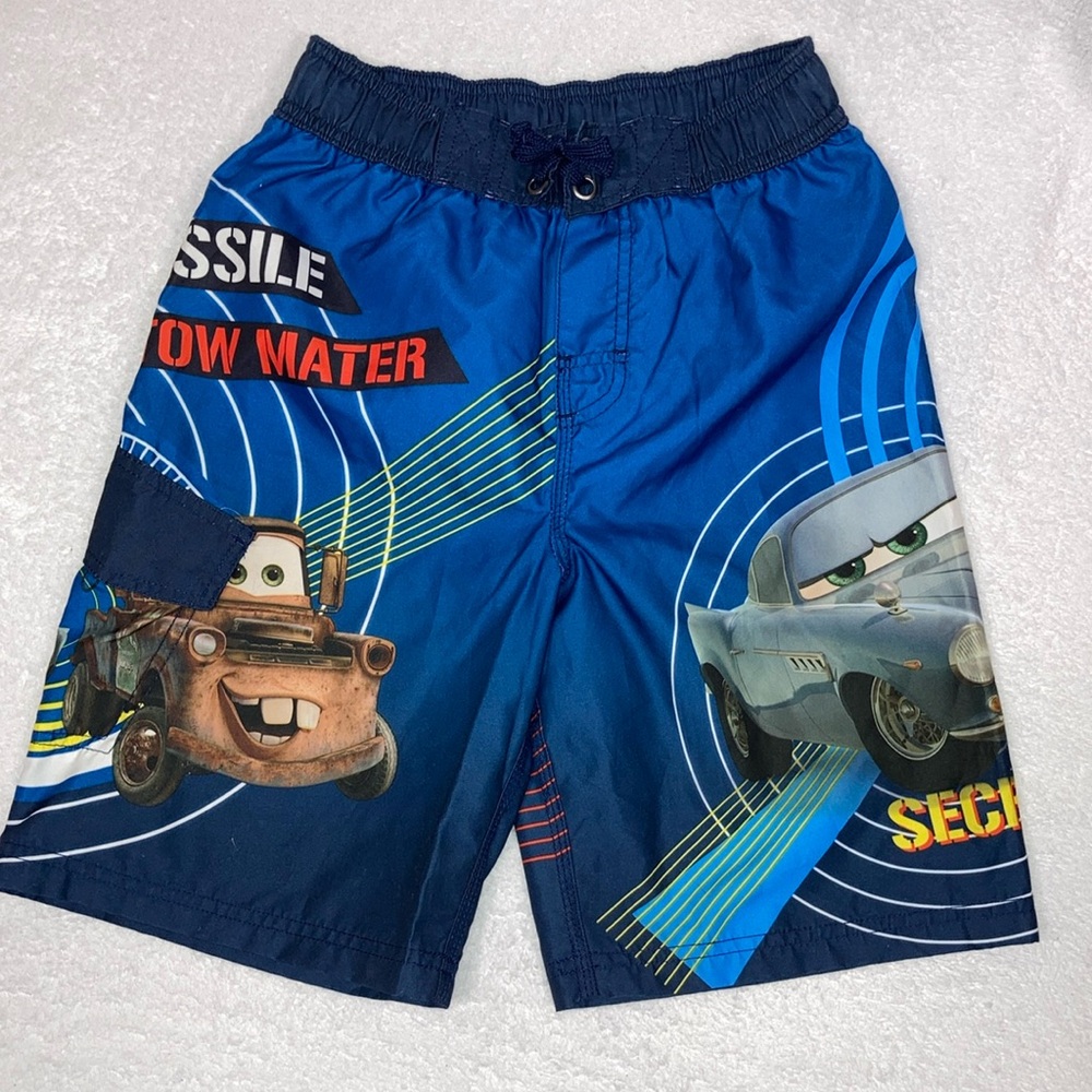 NWT Disney Pixar cars tow mater fin mcmissle swim trunks medium 8